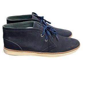 Donald Pliner Men’s Perforated Navy Suede Timm Sneakers SZ 11